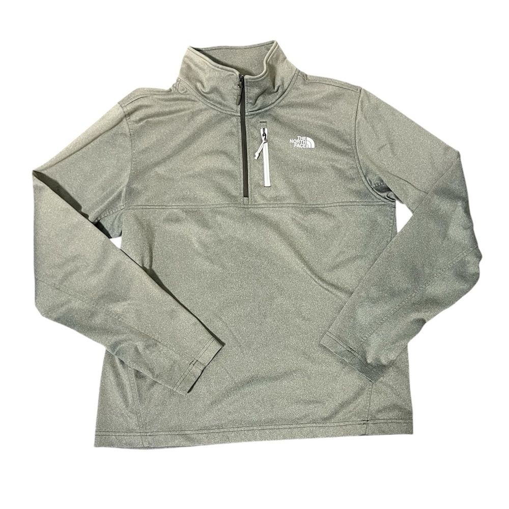 EUC The North Face Men's Fleece Quarter (¼) Zip Pullover Sweater in Moss Green